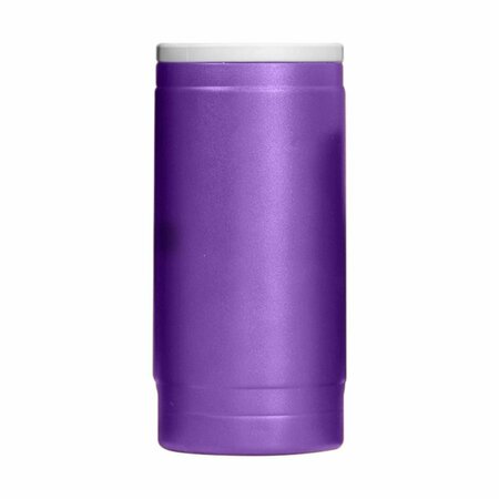 PERRO CHINO 12 oz Plain Purple Powder Coat Slim Can Coolie PE3036331